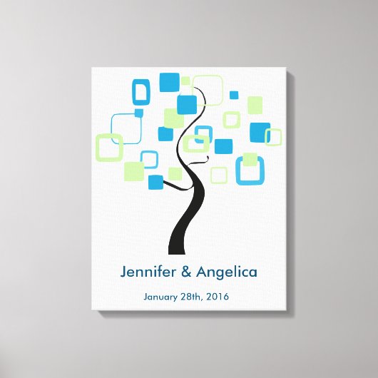 Toile Arbre d'empreintes digitales Russe Mariage (Recto)