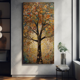 Toile Arbre doré Klimt de vie Art nouveau Abstrait Can