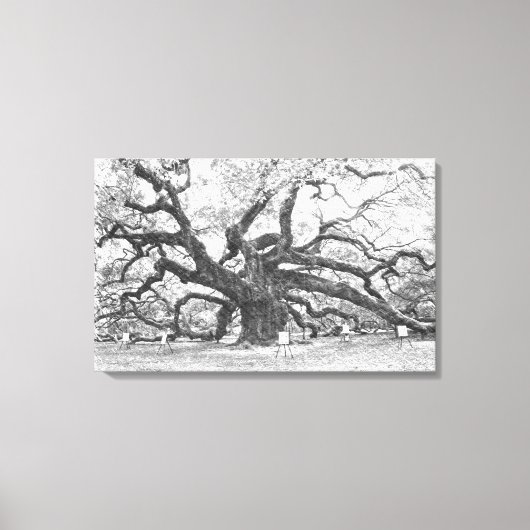 Toile Arbre en chêne d'ange (Recto)