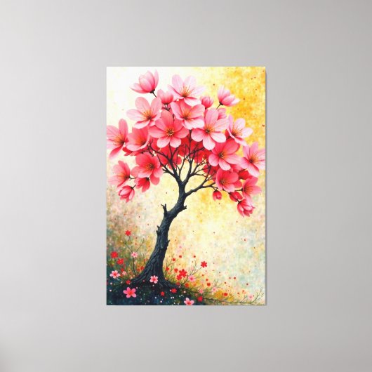 Toile Arbre en floraison (Recto)