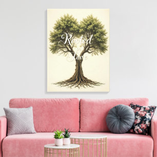 Toile Arbre enraciné dans l'amour décoration murale