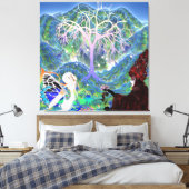 Toile Arbre étoile magique (Insitu(Chambre))