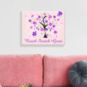 Toile Arbre Fantaisiste avec Citation (Insitu(Salon))