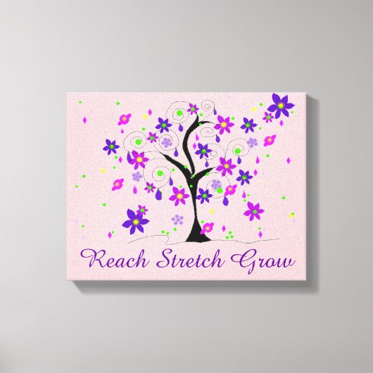 Toile Arbre Fantaisiste avec Citation (Recto)