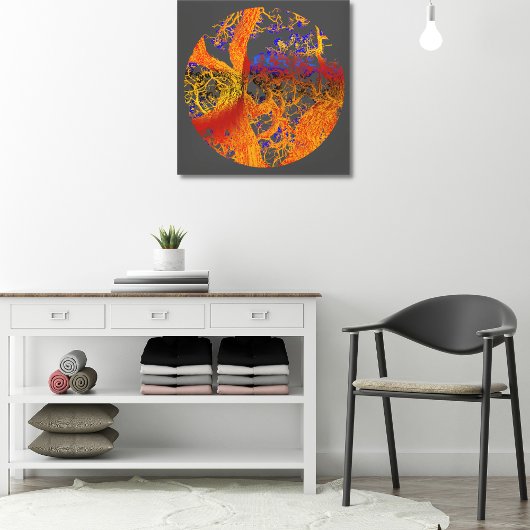 Toile Arbre fleuri doré