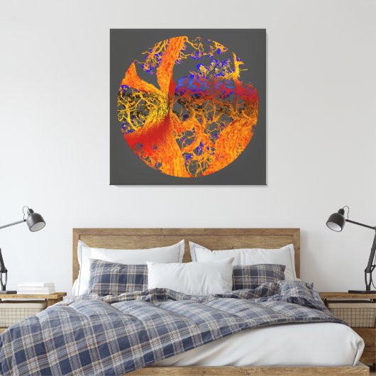 Toile Arbre fleuri doré (Insitu(Chambre))