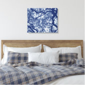 Toile Arbre Magnolia - Effet Cyanotype (Insitu(Chambre))