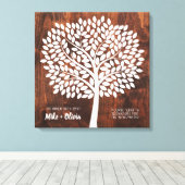 Toile Arbre Mariage livre d'hôtes alternative | 190 Feui (Insitu (Plancher de Bois))