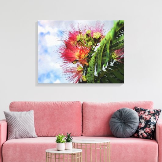 Toile Arbre rose Mimosa (Insitu(Salon))