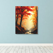 Toile Arbre rouge (Insitu (Plancher de Bois))