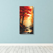 Toile Arbre rouge (Insitu (Plancher de Bois))