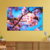 Toile Arbre Sakura en Fleurs Roses (Insitu(Salon))