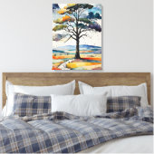 Toile Arbre Solitaire : Un Chemin Moins Voyagé (Insitu(Chambre))
