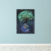 Toile Arbre terrestre de vie (Insitu (Plancher de Bois))