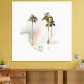 TOILE *~* ARBRE TROPICAL DE PALMIER EXOTIQUE EN COURSE E (Insitu(Salon))