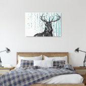 Toile Arbres à bouleau que vous choisissez Couleur Arriè (Insitu(Chambre))
