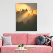 Toile Arbres à séquoias dans le brouillard côtier, Comté (Insitu(Salon))