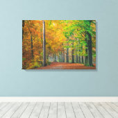 Toile Arbres avec feuillage d'automne dans une forêt (Insitu (Plancher de Bois))