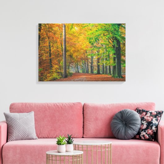 Toile Arbres avec feuillage d'automne dans une forêt (Insitu(Salon))
