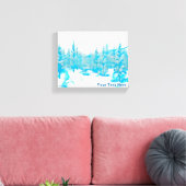 Toile Arbres bleus enneigés (Insitu(Salon))