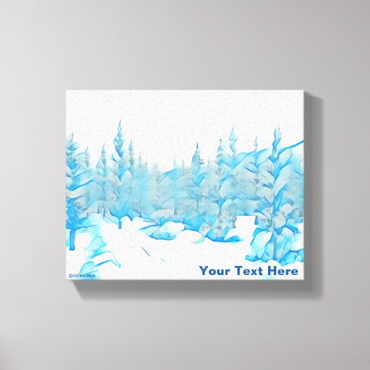 Toile Arbres bleus neigeux (Recto)