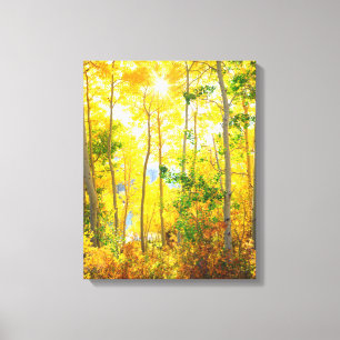 Toile Arbres d'Aspe en Automne Montagnes de Sierra Nev