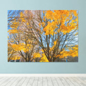 Toile Arbres d'automne dans le paysage urbain (Insitu (Plancher de Bois))