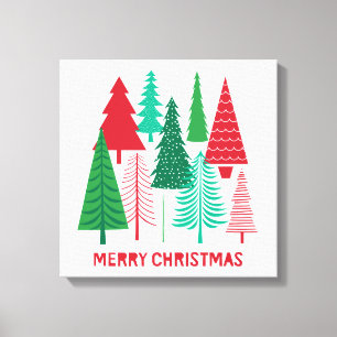 Toile arbres de Noël contemporains
