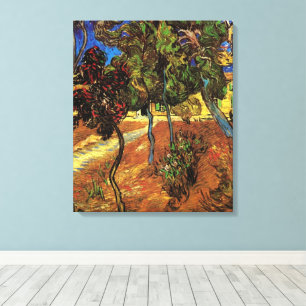 Toile Arbres de Van Gogh dans le jardin, hôpital Saint-P