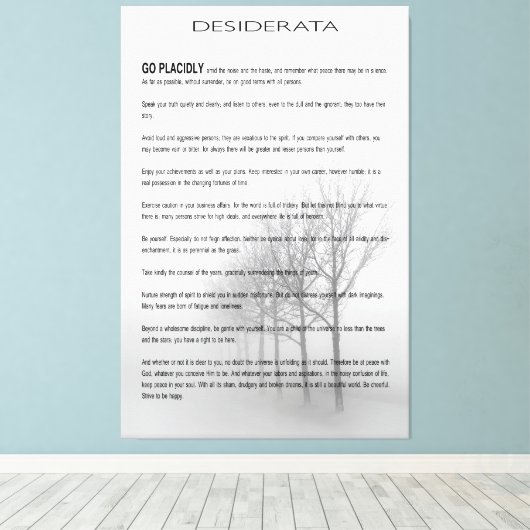 Toile ARBRES D'Hiver DESIDERATA (Insitu (Plancher de Bois))
