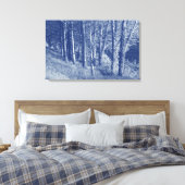 Toile Arbres d'une rivière - Effet Cyanotype (Insitu(Chambre))