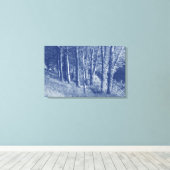Toile Arbres d'une rivière - Effet Cyanotype (Insitu (Plancher de Bois))