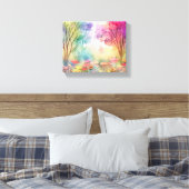 Toile Arbres en fleurs dans un champ de fleurs (Insitu(Chambre))