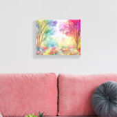 Toile Arbres en fleurs dans un champ de fleurs (Insitu(Salon))