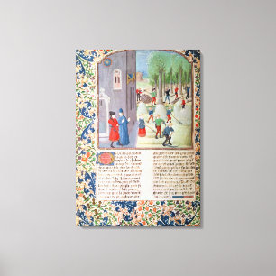 Toile Arbres et moisson de coupe