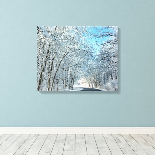 Toile Arbres neige d'hiver (Insitu (Plancher de Bois))