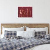 Toile Arbres pointus Rouge profond (Insitu(Chambre))