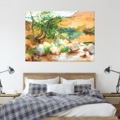 Toile Arbres Rocks Vue montagne (Insitu(Chambre))