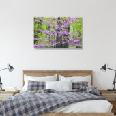 Toile Arbustes rouges en pleine floraison printanière pr (Insitu(Chambre))