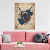 Toile Arbuthnot Clan Badge Crossed Swords Canvas Imprime (Insitu(Salon))