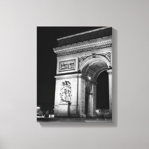 Toile Arc de Triomphe la nuit à Paris