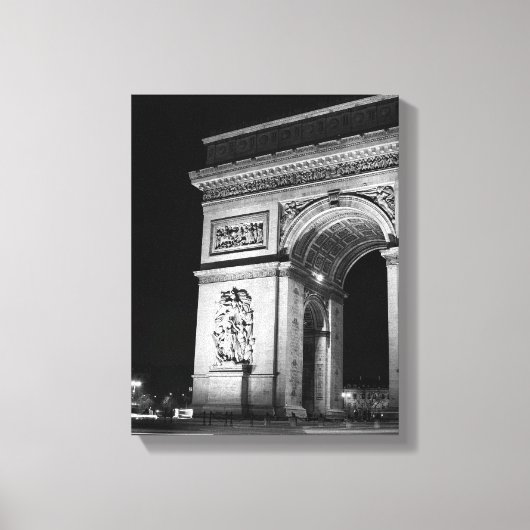 Toile Arc de Triomphe la nuit à Paris (Recto)