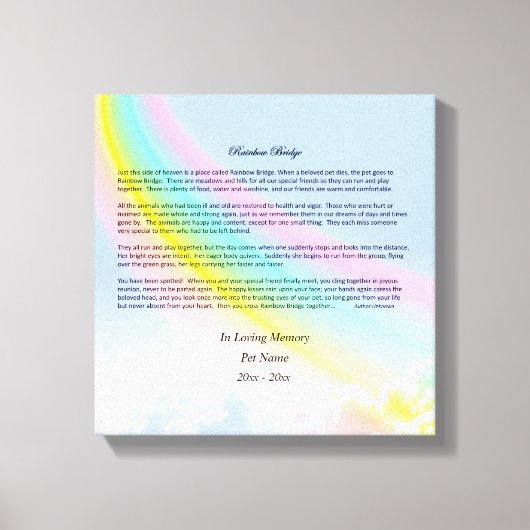 Toile Arc en arc-en-ciel Canvas enroulés Sympathie pour  (Recto)