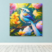 Toile Arc en arc-en-ciel Jay Imaginaire Bird (Insitu (Plancher de Bois))