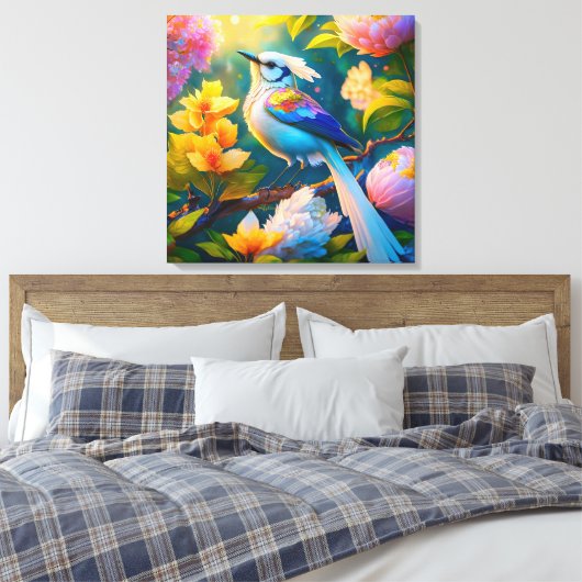 Toile Arc en arc-en-ciel Jay Imaginaire Bird (Insitu(Chambre))