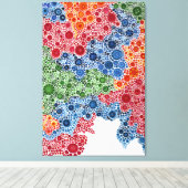 Toile Arc en arc-en-ciel peinture point paysage imprimer (Insitu (Plancher de Bois))