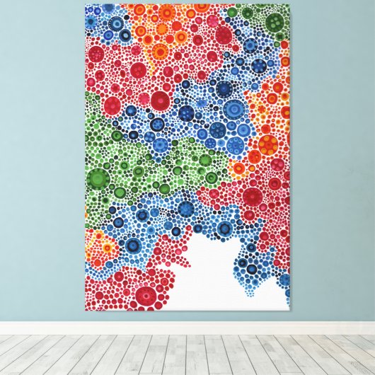 Toile Arc en arc-en-ciel peinture point paysage imprimer (Insitu (Plancher de Bois))