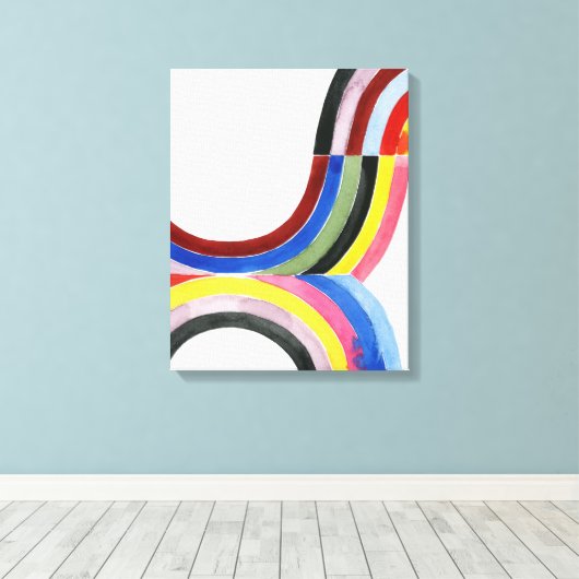 Toile Arc-en-ciel déconstruit - vertical (Insitu (Plancher de Bois))