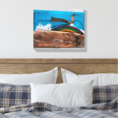 Toile Arc-en-ciel et oiseaux Abstraits K7 1986 C multimé (Insitu(Chambre))