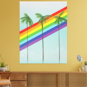 Toile Arc-en-ciel et Palmiers (Insitu(Salon))